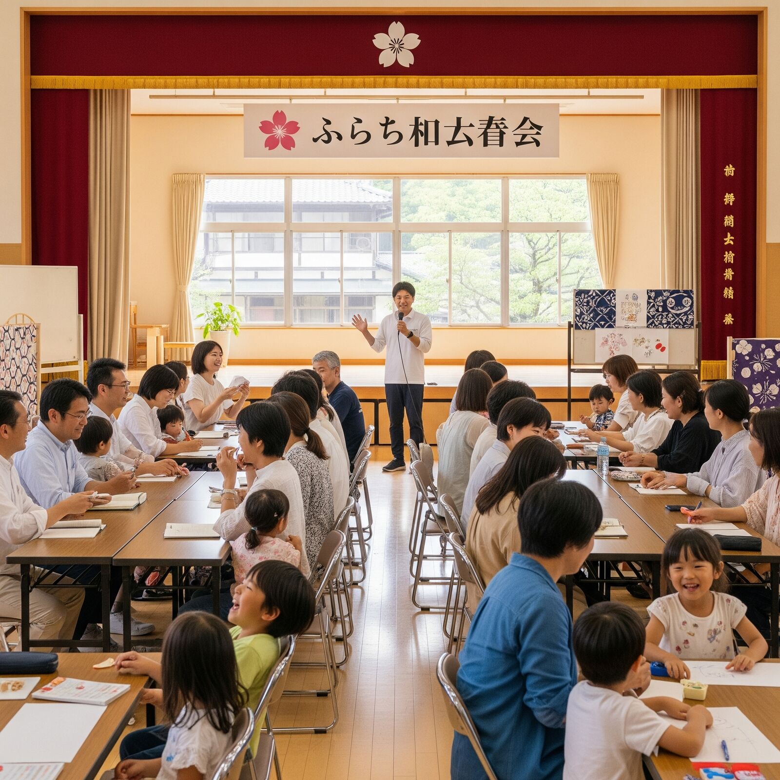 地域の集会所に集まった大勢の参加者